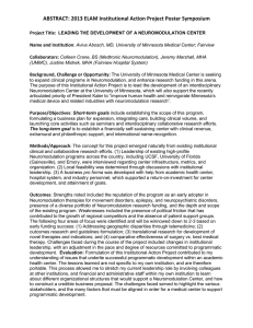 ABSTRACT: 2013 ELAM Institutional Action Project Poster Symposium Project Title: