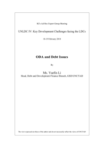 ODA and Debt Issues Ms. Yuefin Li