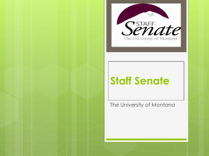 Staff Senate The University of Montana