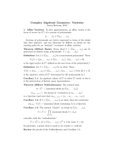 Complex Algebraic Geometry: Varieties