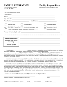 CAMPUS RECREATION  Facility Request Form