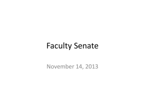Faculty Senate November 14, 2013