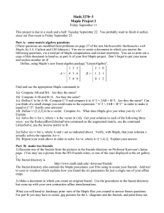 Math 2270−3 Maple Project I