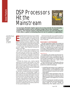 E DSP Processors Hit the Mainstream
