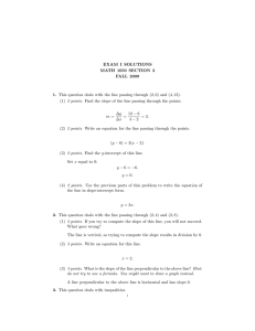 EXAM I SOLUTIONS MATH 1050 SECTION 2 FALL 2009