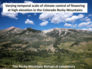Varying temporal scale of climate control of flowering