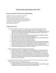 Faculty Senate Annual Report 2011-2012