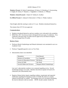 Chair Knight called the meeting to order at 2:11 p.m. ... The minutes from 4/27/10 were approved. Members Present: