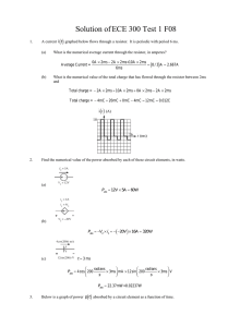Solution of ECE 300 Test 1 F08 ( )