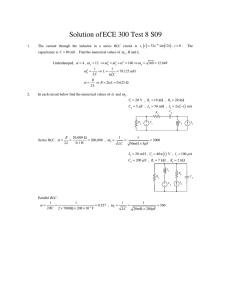Solution of ECE 300 Test 8 S09 ( )