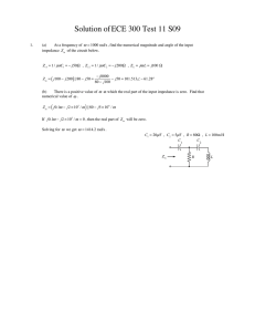 Solution of ECE 300 Test 11 S09