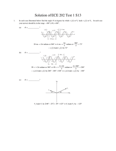 Solution of ECE 202 Test 1 S13 ( )