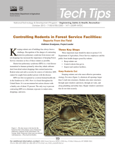Tech Tips K Controlling Rodents in Forest Service Facilities: Reports From the Field