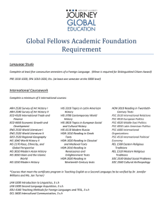 Global Fellows Academic Foundation Requirement Language Study