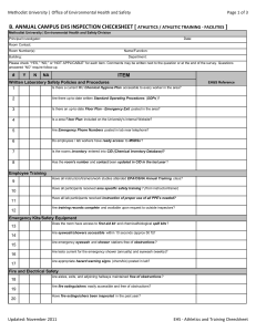 B. ANNUAL CAMPUS EHS INSPECTION CHECKSHEET [ ] Page 1 of 3