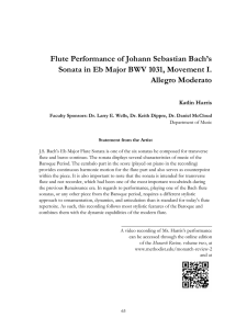 Flute Performance of Johann Sebastian Bach’s Allegro Moderato