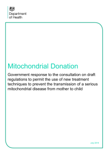 Mitochondrial Donation