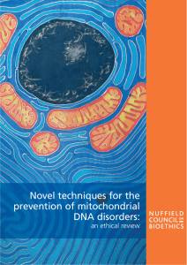 Novel techniques for the prevention of mitochondrial DNA disorders: an ethical review