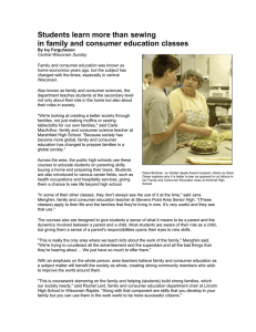 Students learn more than sewing in family and consumer education classes