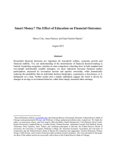 Smart Money? The Effect of Education on Financial Outcomes