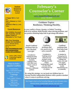 February’s Counselor’s Corner Guidance Topics: Resilience, Thinking Flexibly,