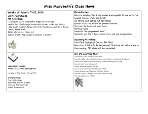 Miss Marybeth’s Class News Weeks of: March 7-18, 2016 Unit: Fairytales