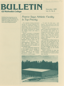BULLETIN /s Pearce Says Athletic Facility Top Priority