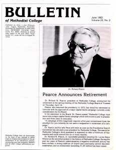 BULLETIN of Methodist College June 1983 Volume 23, No. 2
