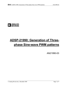 a ADSP-21990: Generation of Three- phase Sine-wave PWM patterns