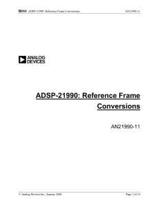 a ADSP-21990: Reference Frame Conversions
