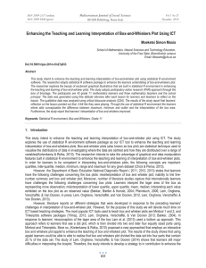 Enhancing the Teaching and Learning Interpretation of Box-and-Whiskers Plot Using... Mediterranean Journal of Social Sciences Moeketsi Simon Mosia MCSER Publishing, Rome-Italy