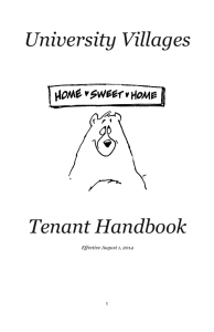 University Villages Tenant Handbook  1