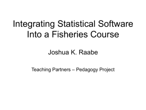 Integrating Statistical Software Into a Fisheries Course Joshua K. Raabe