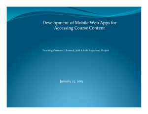 Development of Mobile Web Apps for Accessing Course Content