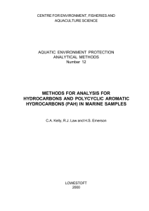 METHODS FOR ANALYSIS FOR HYDROCARBONS AND POLYCYCLIC AROMATIC AQUATIC ENVIRONMENT PROTECTION