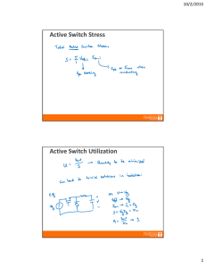 Active Switch Stress Active Switch Utilization 10/2/2015 1