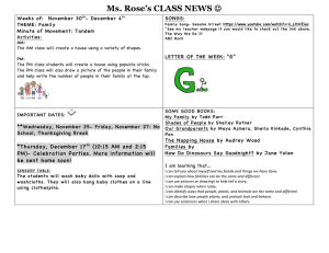 Ms. Rose’s CLASS NEWS Weeks of:  November 30 - December 4