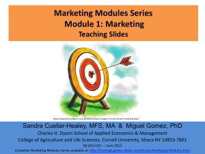 Marketing Modules Series Module 1: Marketing Teaching Slides
