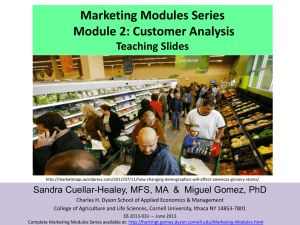 Marketing Modules Series Module 2: Customer Analysis