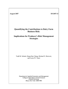 Quantifying the Contributions to Dairy Farm Business Risk:
