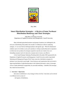 Smart Distribution Strategies – A Review of Some Northeast