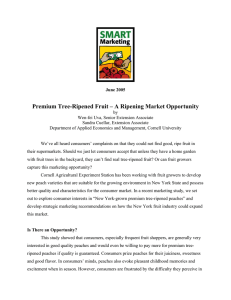 Premium Tree-Ripened Fruit – A Ripening Market Opportunity