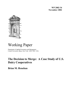 Working Paper Dairy Cooperatives