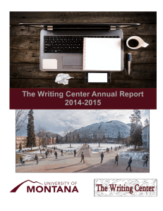 The Writing Center Annual Report 2014-2015
