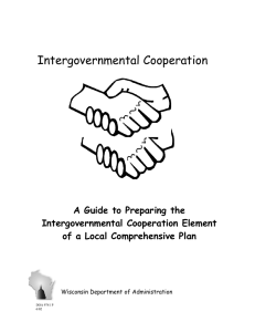 Intergovernmental Cooperation A Guide to Preparing the Intergovernmental Cooperation Element