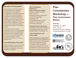 Plan Commission Workshop — Benefits of Participation