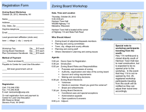 Registration Form Zoning Board Workshop