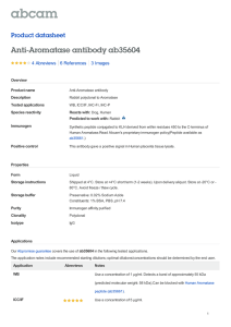 Anti-Aromatase antibody ab35604 Product datasheet 4 Abreviews 3 Images