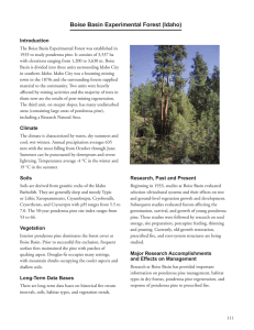 Boise Basin Experimental Forest (Idaho) Introduction