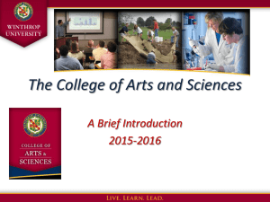 The College of Arts and Sciences A Brief Introduction 2015-2016